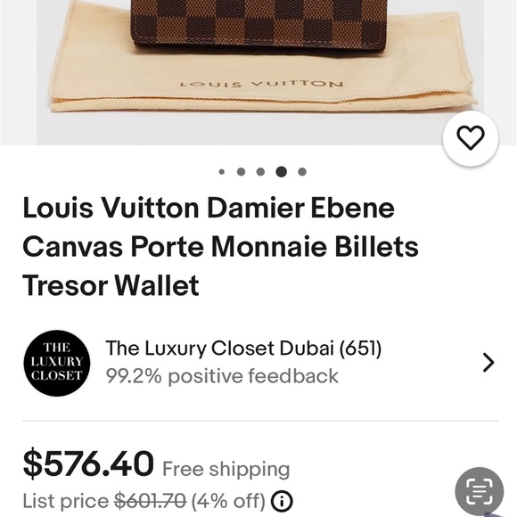 Men’s or Women’s Louie Vuitton and Rare Damier Ebene long wallet! Pre-loved 🔥🔥 - Picture 8 of 8
